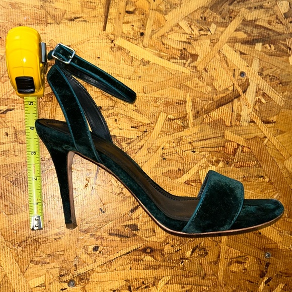 Sandro Nina dk green velvet sandals - Picture 5 of 6